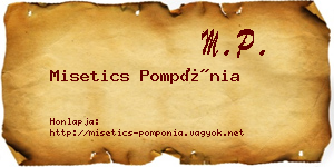 Misetics Pompónia névjegykártya